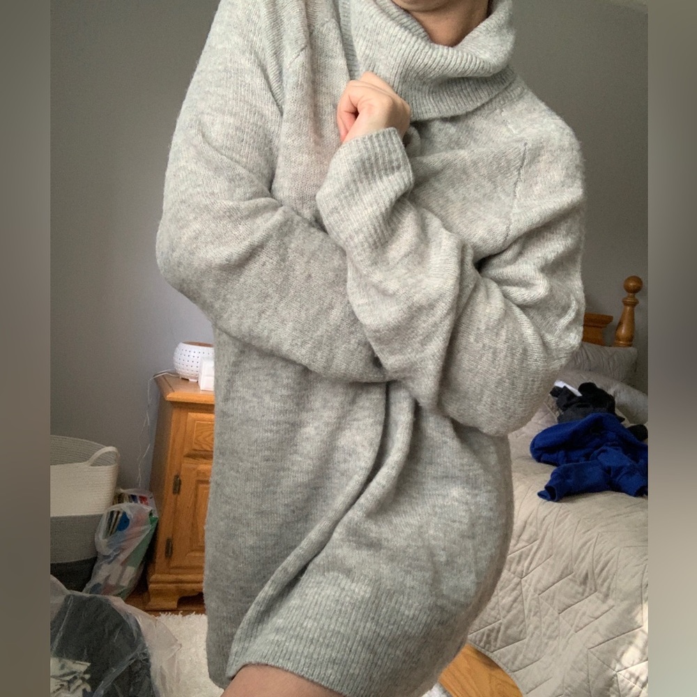 Knit Turtleneck Dress H&M